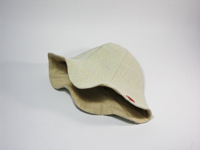 Double-faced flower visor (adult version of the pattern light green) __ Zuo zuo handmade visor double-sided - Hats & Caps - Cotton & Hemp Green