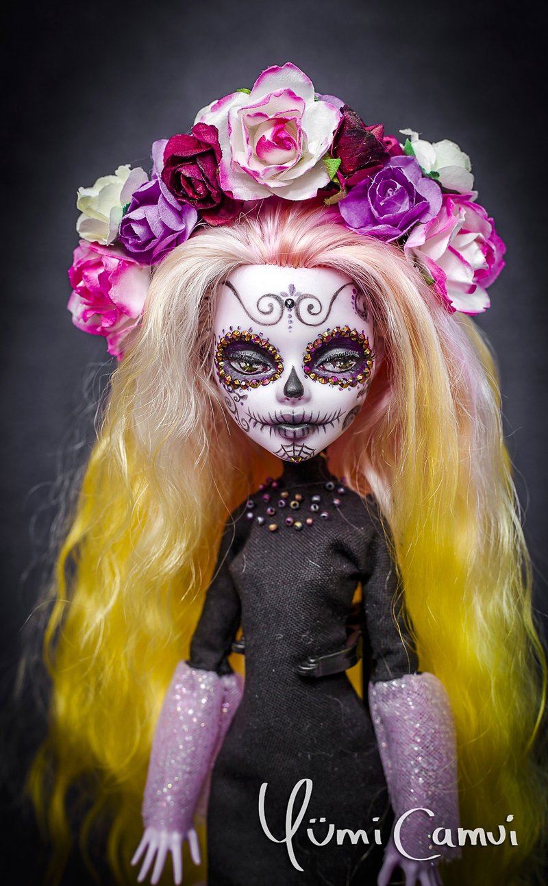 OOAK Monster High Día de los Muertos doll by Yumi Camui - 公仔/玩偶 - 塑膠 多色