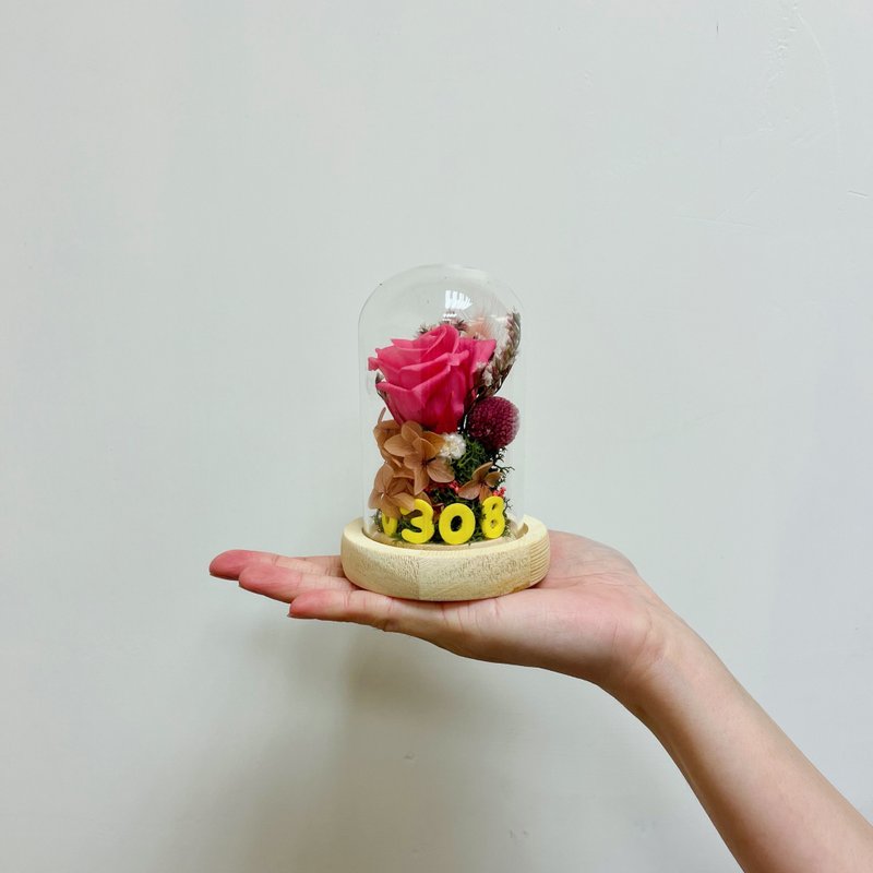 玻璃花盅/永生花盅/生日禮物客製款-迷你尺寸 - 乾燥花/永生花 - 植物．花 