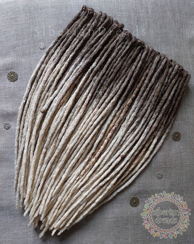 Classic Crochet Blonde Dreadlocks / Brown Blonde ombre natural bumpy dreads. - 髮夾/髮圈 - 其他材質 金色