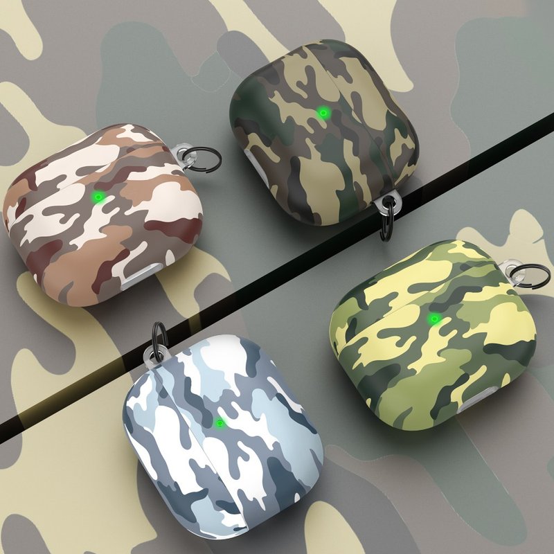 AirPods 3【IMD彩繪工藝】分離式TPU掛鉤保護套 - 迷彩 - AirPods/耳機保護套 - 其他材質 多色