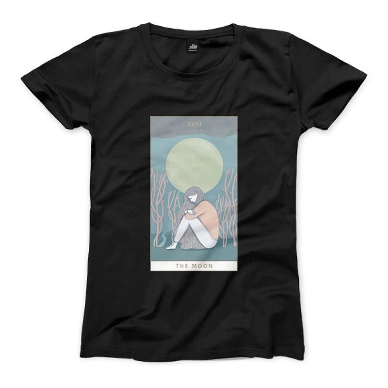 XVIII | The Moon - Black - Women's T-Shirt - Women's T-Shirts - Cotton & Hemp 