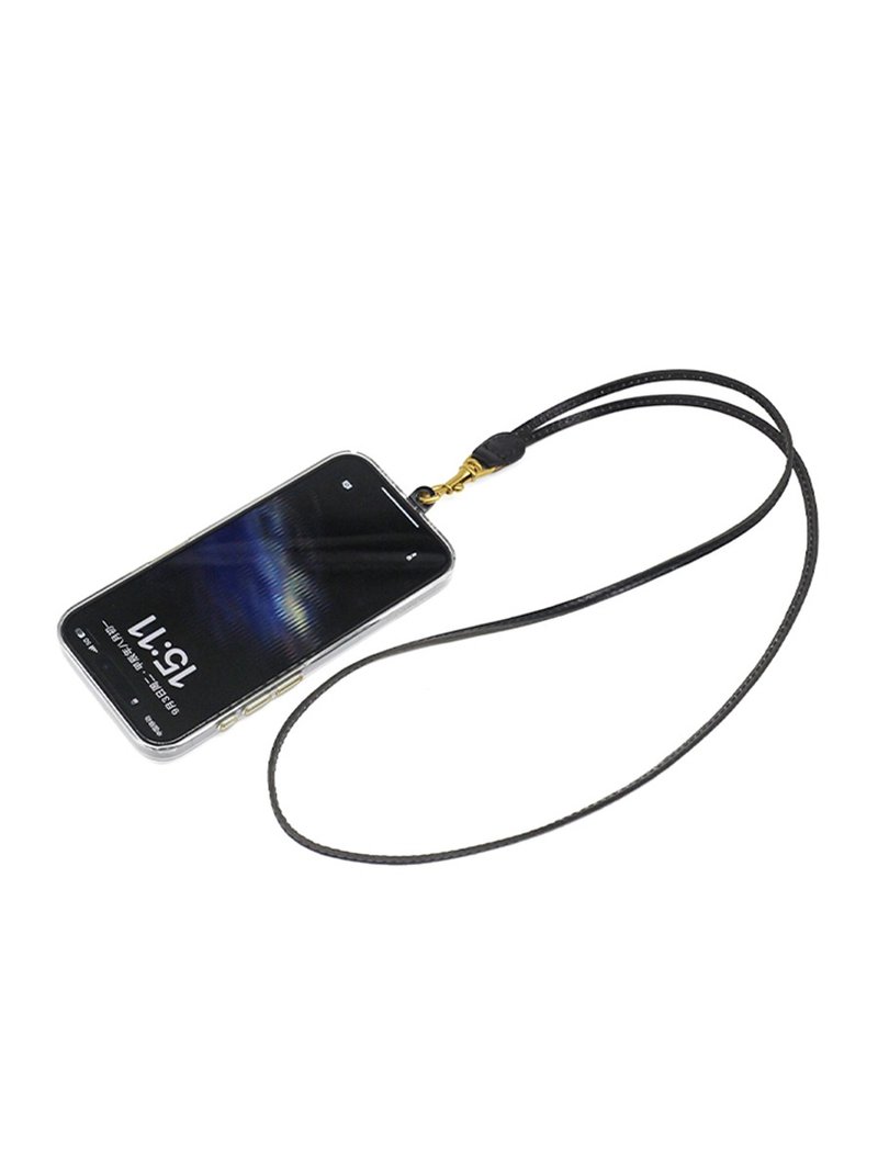 [Mobile phone anti-lost artifact] Genuine leather top layer cowhide mobile phone neck strap - Lanyards & Straps - Genuine Leather 