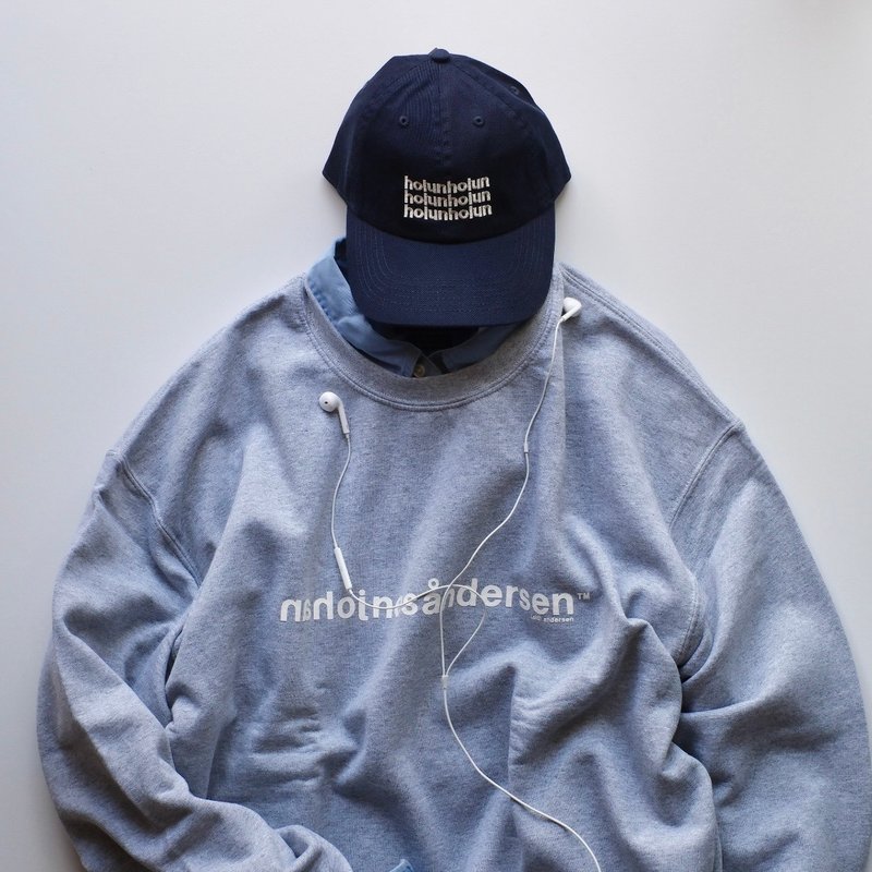 寬鬆廓形大學T / 灰色 / anderson - 中性衛衣/T 恤 - 棉．麻 灰色