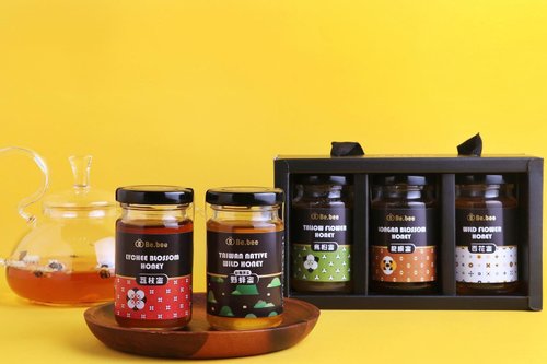 【Be.bee蜂蜜】 【Be.bee蜂蜜】三入蜂蜜禮盒 / 龍眼蜜.野蜂蜜.荔枝蜜