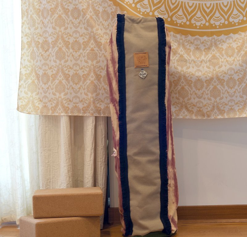Handmade yoga bag dazzling dyed Yoga bag - Other - Cotton & Hemp Pink