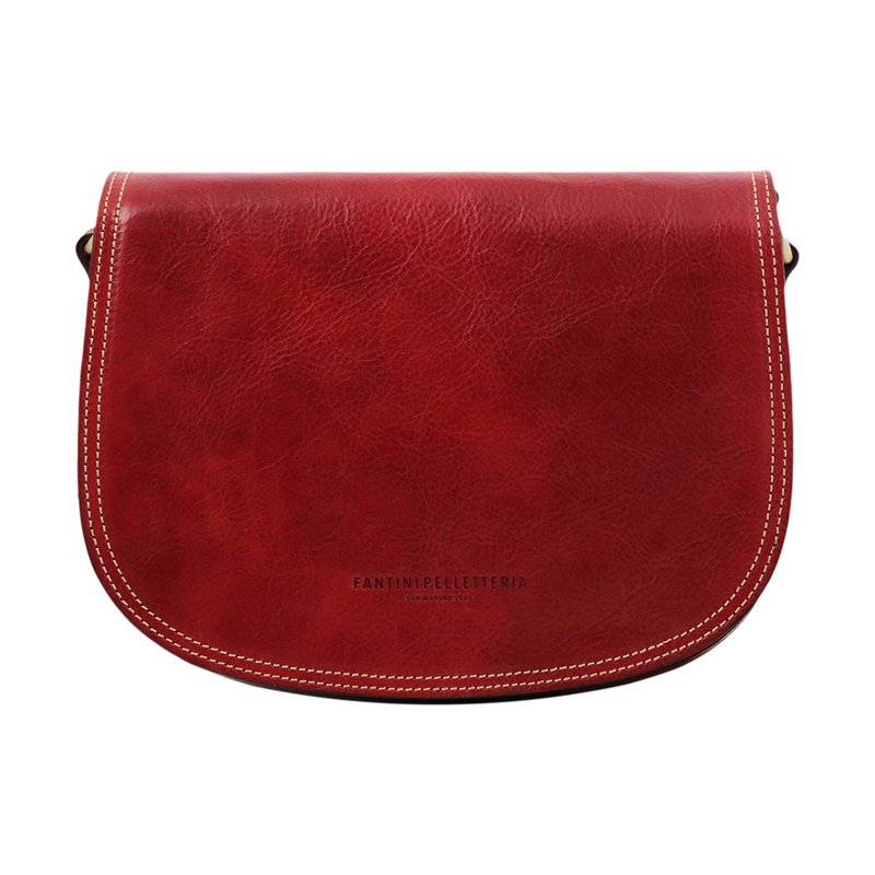 An elegant and practical red handbag at the same time - Messenger Bags & Sling Bags - Genuine Leather Red