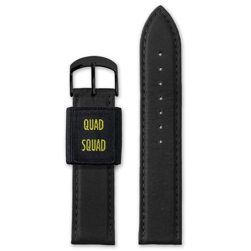 HYPERGRAND strap - 20mm - black pilot (black button) - Women's Watches - Other Materials Black