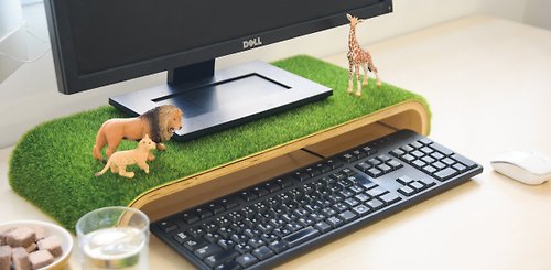 OSHI歐士 大量客製化 輕草地螢幕架 電腦架 筆電架 鍵盤收納 禮品 贈品