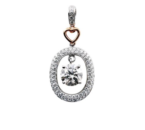 Juno Jewelry 嘉龍珠寶 一克拉鑽石墜子 天然南非鑽石 1.04克拉 18K K750 附贈925純銀