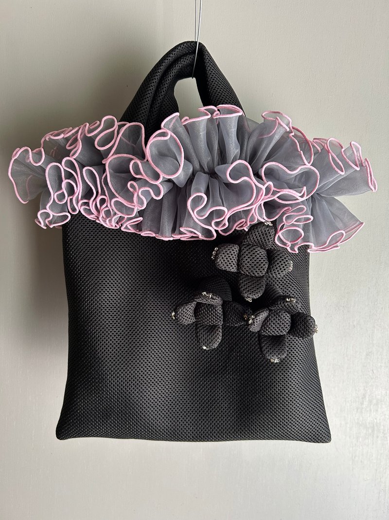 bouquet bag - 手提包/手提袋 - 聚酯纖維 黑色