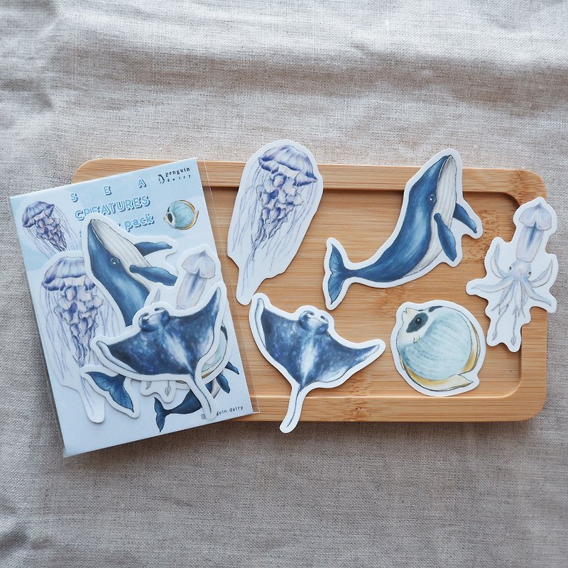 animal stickers | marine life sticker pack | sea creature sticker pack - สติกเกอร์ - กระดาษ 