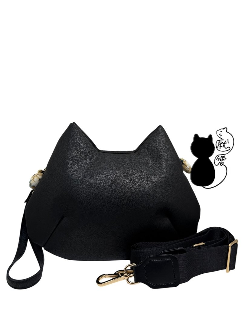 就愛貓-貓咪造型手拿側背包 - 側背包/斜背包 - 人造皮革 