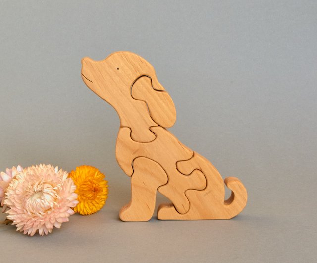 Wooden dog hot sale puzzle