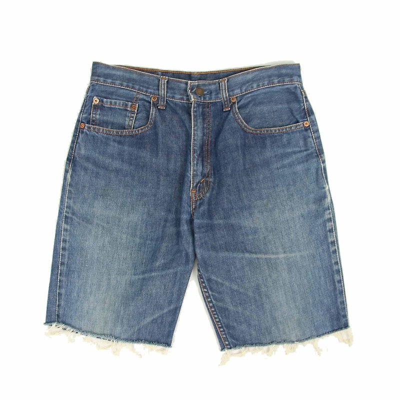 Tsubasa.Y vintage house blue levis006, denim shorts, tannin shorts - กางเกงขายาว - วัสดุอื่นๆ 