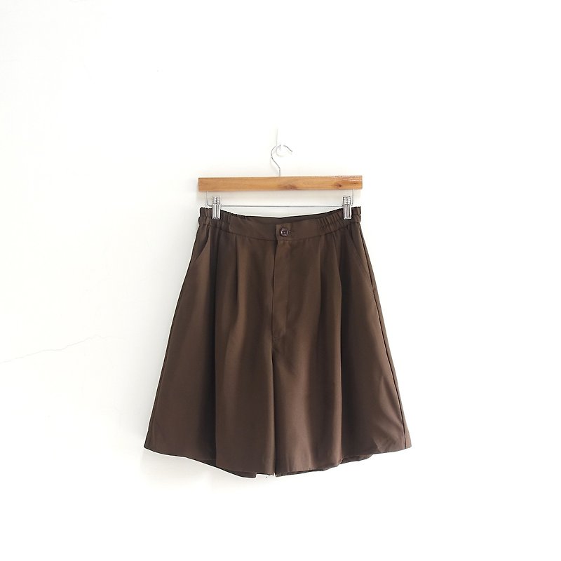 │Slowly│chocolate- vintage pants│vintage.vintage.literary - Women's Pants - Polyester Brown