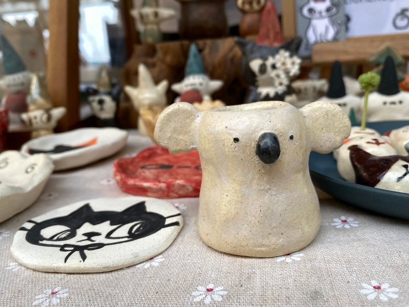 Animal clay pot series-koala - Items for Display - Pottery 