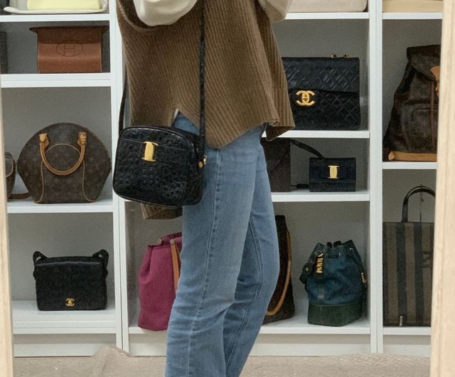 フェラガモヴァラクロコショルダーバッグヴィンテージ