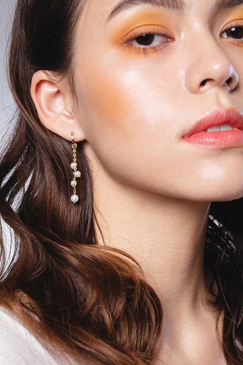 Swarovski crystal pearl earrings-Stunning - Earrings & Clip-ons - Copper & Brass Gold