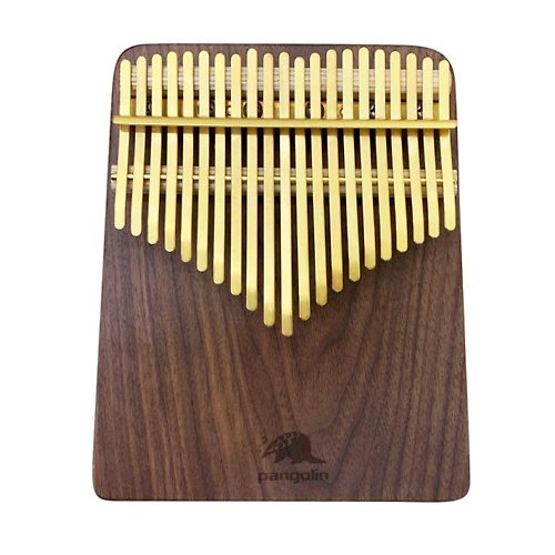 Pangolin，音樂城市工作室 21音胡桃木板式卡林巴琴水霧金鋼片 送書包+擦琴布+調音器