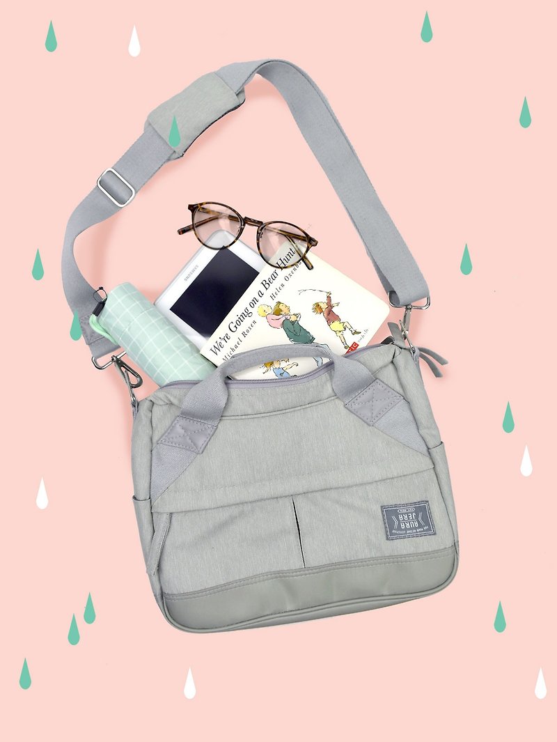 Light grey baby messenger bag - 側背包/斜孭袋 - 聚酯纖維 灰色