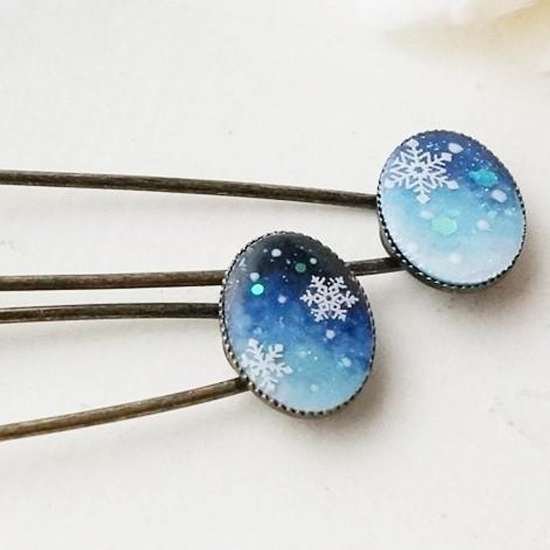 * Snowy dawn brooch * - Brooches - Other Metals 