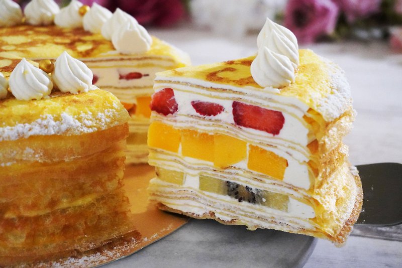 水果千層蛋糕  (蛋奶素 / 可宅配 / 生日蛋糕) 母親節蛋糕 - 蛋糕/甜點 - 其他材質 