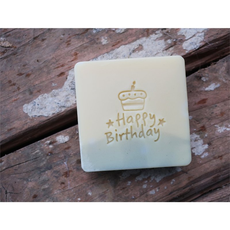 【皂章A103】生日快樂 happy birthday 壓克力皂章 - 蠟燭/香氛/手工皂 - 壓克力 