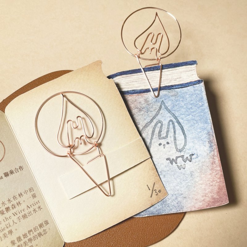 【Limited Edition Bronze Waterdrop Bookmark】 - ที่คั่นหนังสือ - โรสโกลด์ สีทอง