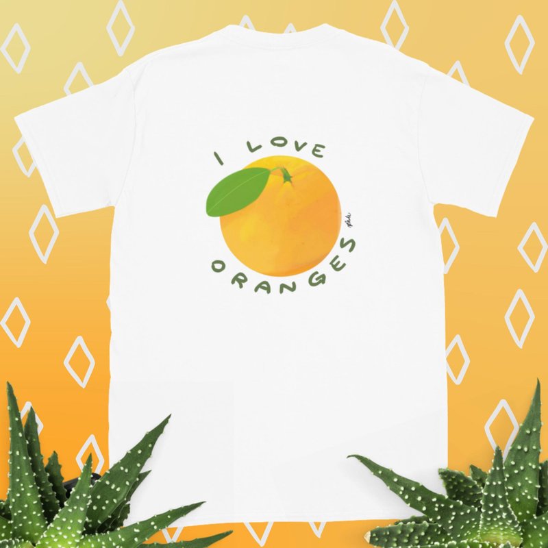 The Orange T恤 - 帽T/大學T - 棉．麻 白色