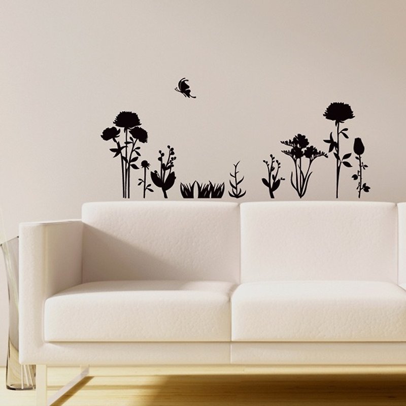 Smart Design Creative Seamless Wall StickerSecret Garden (8 colors optional) - ตกแต่งผนัง - กระดาษ สีดำ
