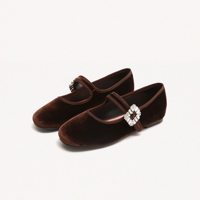 PRE-ORDER 韓國人手製 MACMOC Carat Flats Brown - รองเท้าหนังผู้หญิง - วัสดุอื่นๆ 