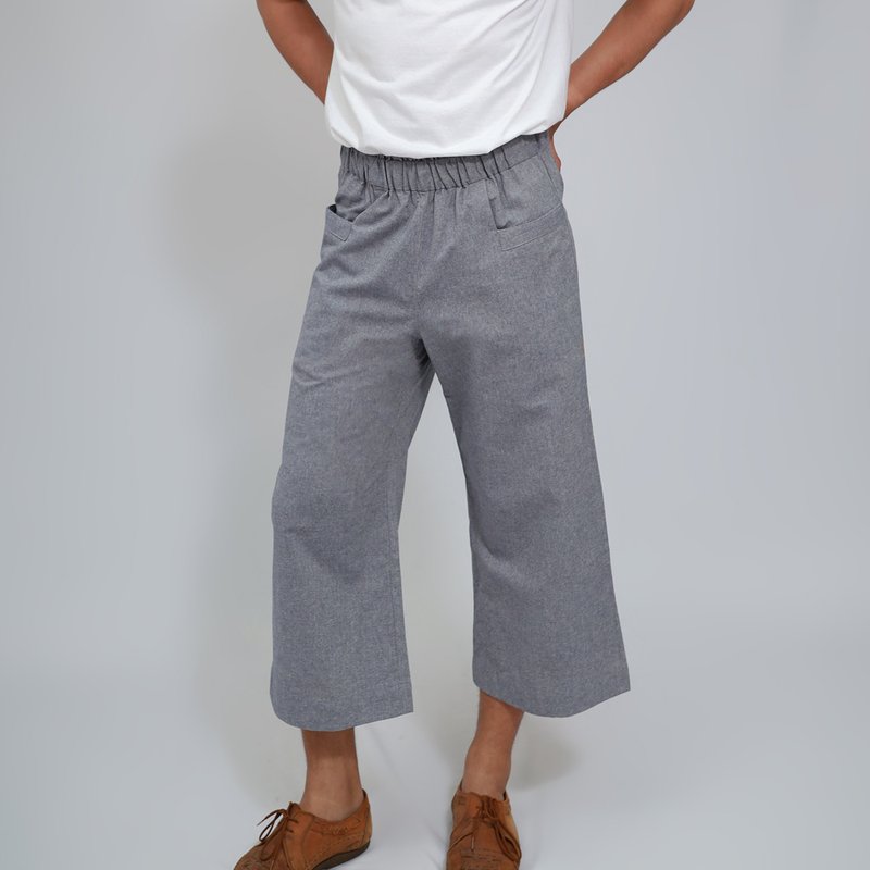 Men Cotton Pants, Cotton Linen Pants, Summer pants, Leo, Grey - 中性長褲/短褲 - 棉．麻 灰色