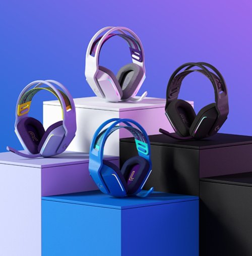 羅技 Logitech 官方旗艦館 羅技 Logitech G G733 無線RGB炫光電競耳機麥克風 (白/紫/藍)