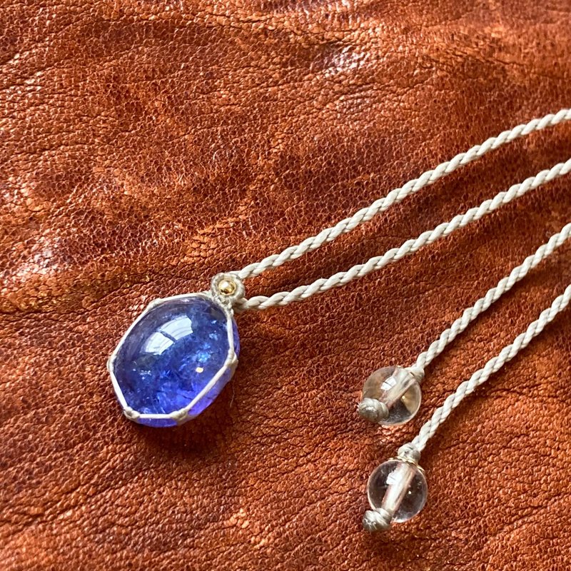 -Bare skin- タンザナイトマクラメネックレス - 項鍊 - 寶石 藍色