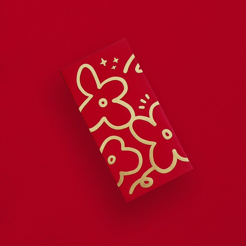 燙金紅包袋 | 百花盛開 紅包袋(5入) - 紅包袋/春聯 - 紙 紅色