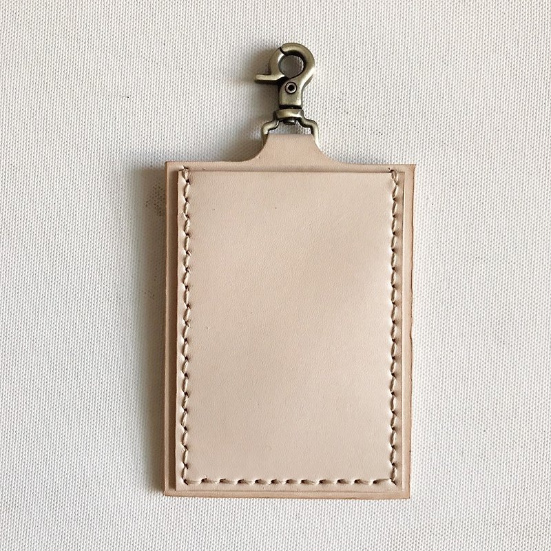 Brand-name bag│custom card set charm-original leather (custom type) - ID & Badge Holders - Genuine Leather Orange