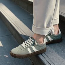 貓鬍鬚厚底德訓鞋-開心果綠