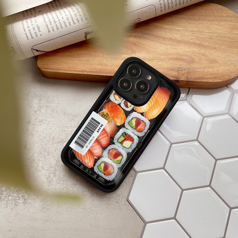 iPhone 15/14/13/12,No satiation sushi ,Customized barcode, anti-drop iPhone case - Phone Cases - Plastic Multicolor