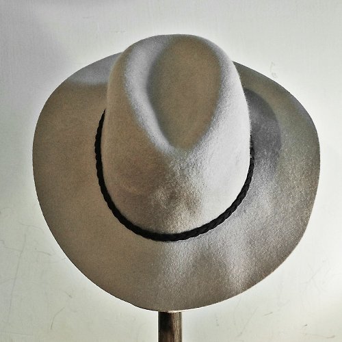 雷紋印古物屋 Raimonjirushi Vintage AZUL by moussy 日本 純羊毛巴拿馬帽 牛仔帽 紳士帽 軟呢帽 寬邊