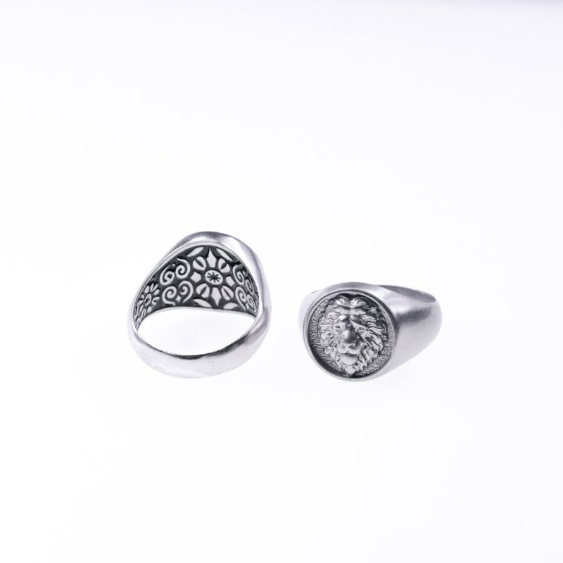 Inner Lion Signet Ring - 戒指 - 純銀 銀色