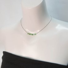 誕生石チェーン、小さな丸いビーズ付き、3〜4mm、15種類のスタイルから選択可能、長さ調節可能なチタン鋼鎖骨チェーン1個、卒業祝いに最適