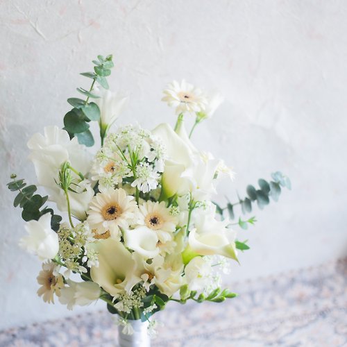 WAS floral 白綠海芋捧花 | 鮮花花束 | 可客製 | 新娘捧花 | 婚禮捧花