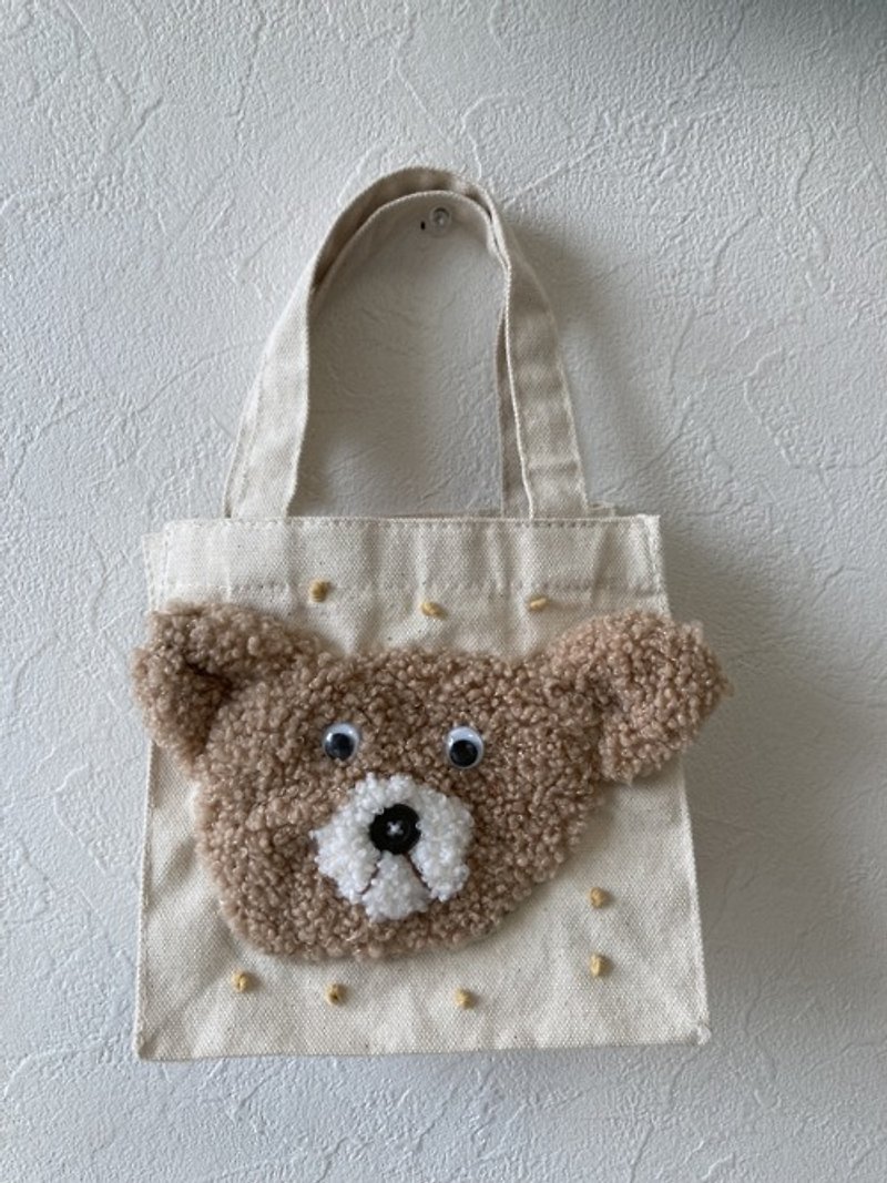 bear mini bag - กระเป๋าถือ - ผ้าฝ้าย/ผ้าลินิน 
