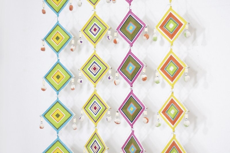 Boho手工編織曼達拉 mandala 上帝之眼 曼達拉編織-南美洲彩虹 - 牆貼/牆身裝飾 - 棉．麻 多色