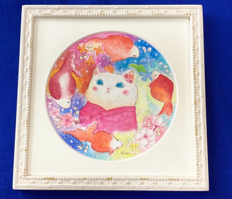 出雲ナンキンと猫さん　原画 - 海報/掛畫/掛布 - 紙 紅色