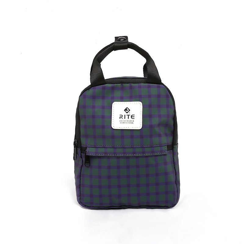 [RITE] Le Tour Series - Dual-use Mini Backpack - Plaid Green - Backpacks - Waterproof Material Orange