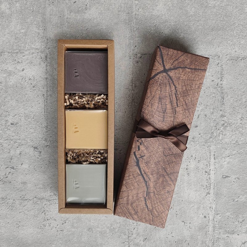 森林木手工皂禮盒限量福袋 1 組 3入 聖誕禮盒 - 番梘/手工皂/肥皂 - 其他材質 咖啡色