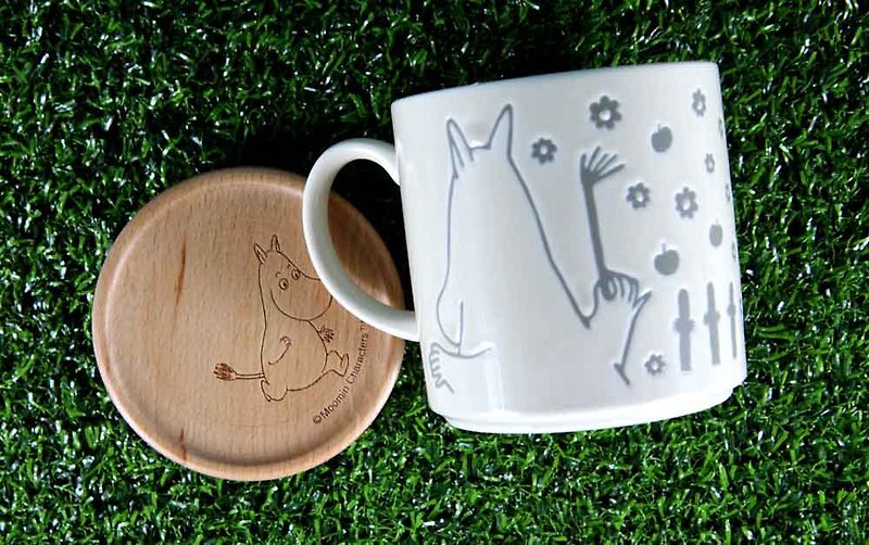 (Pre-order) MOOMIN glutinous rice - back series series mug + coaster cover (glutinous rice) - Cups - Pottery 