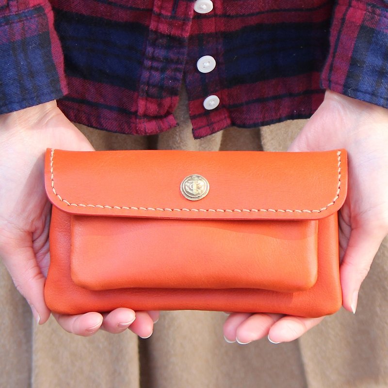 mare-wallet red Tochigi leather wallet - กระเป๋าสตางค์ - หนังแท้ สีแดง